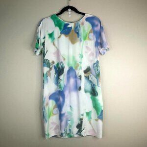 COS Abstract Art To Wear Shift Dress Womens 6 Quiet Luxury Colorful Career Chic